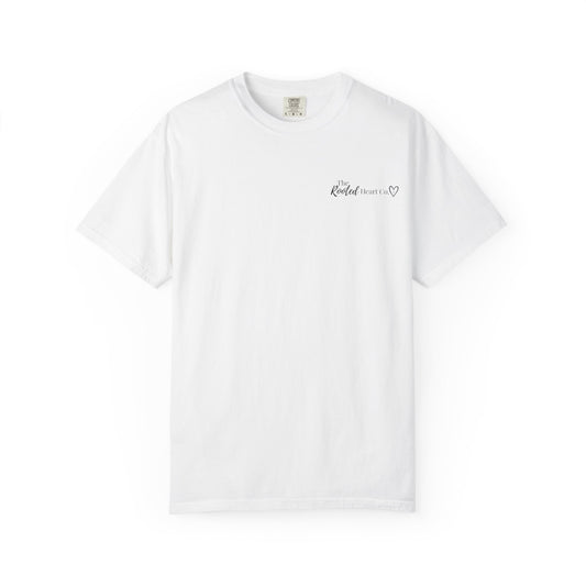 Rooted Heart Co. logo T-shirt | Faith scripture tee
