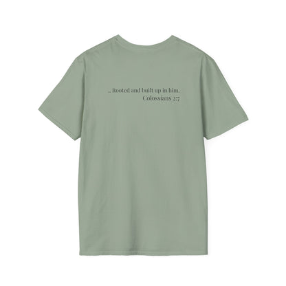 Rooted Heart Co. logo T-shirt | Faith scripture tee