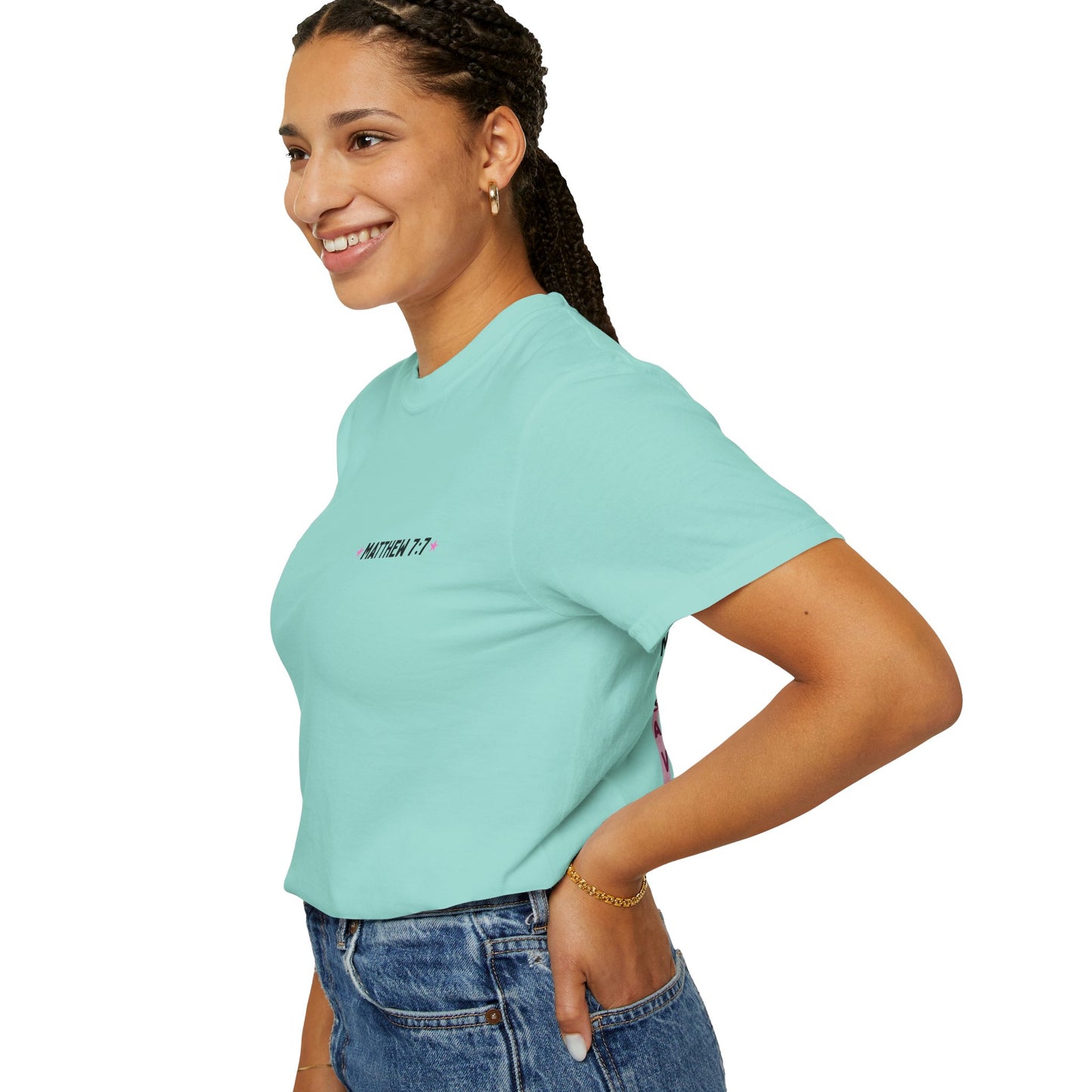 Seek & You Will Find (Matthew7:7) Comfort Colors® T-Shirt — Word-Search ChristianTee
