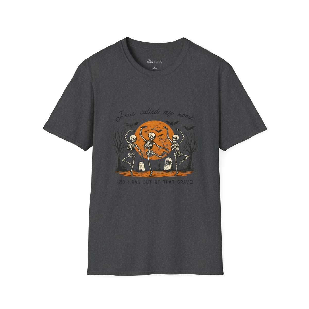 Jesus Called My Name Halloween T-Shirt — Faith & Spooky Skeleton Graphic Tee