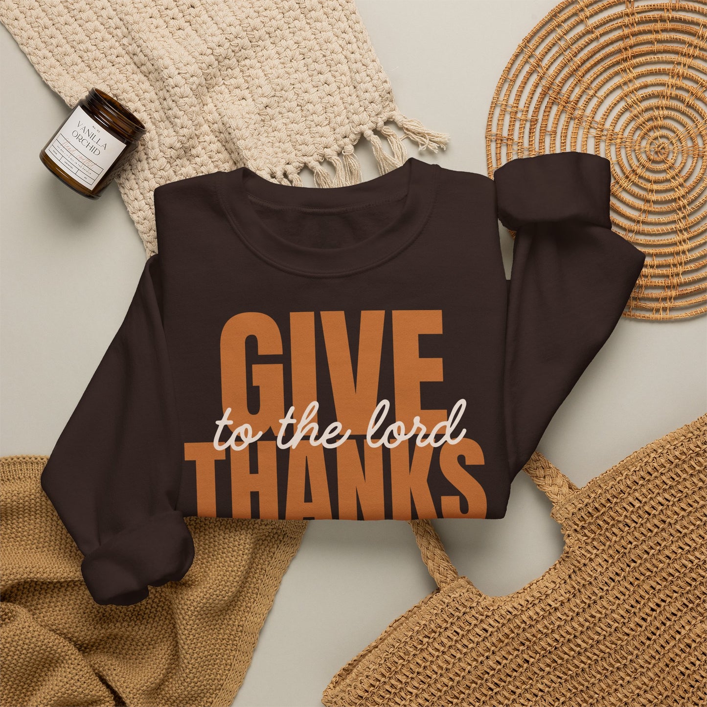 Give Thanks to the Lord Sweatshirt — Cozy Thanksgiving Crewneck