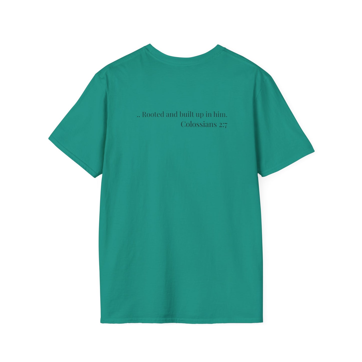 Rooted Heart Co. logo T-shirt | Faith scripture tee