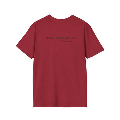 Rooted Heart Co. logo T-shirt | Faith scripture tee