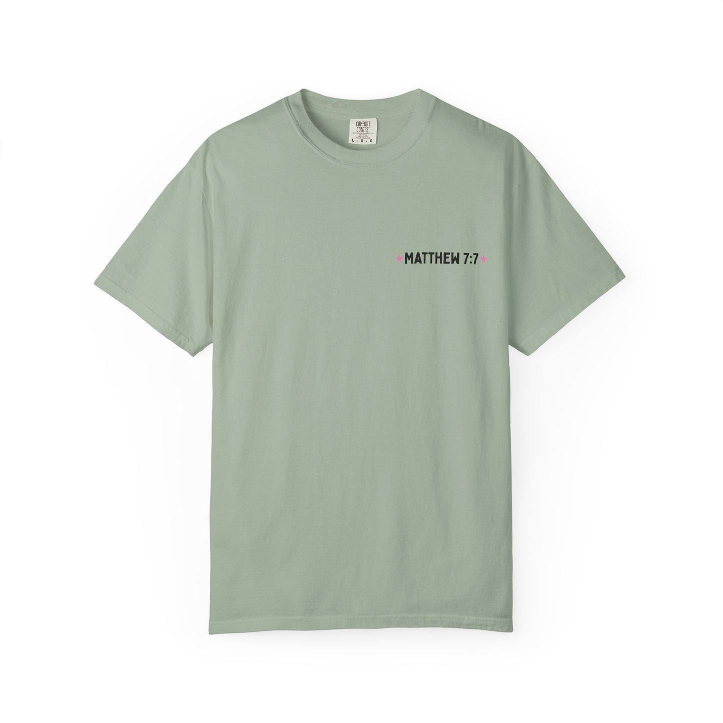 Seek & You Will Find (Matthew7:7) Comfort Colors® T-Shirt — Word-Search ChristianTee