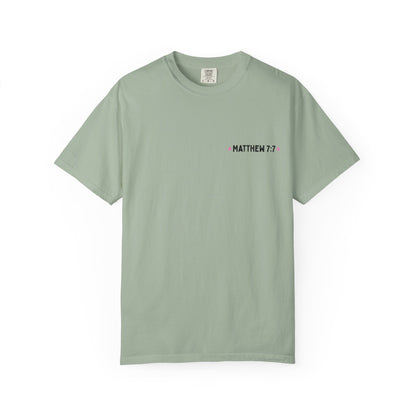 Seek & You Will Find (Matthew7:7) Comfort Colors® T-Shirt — Word-Search ChristianTee