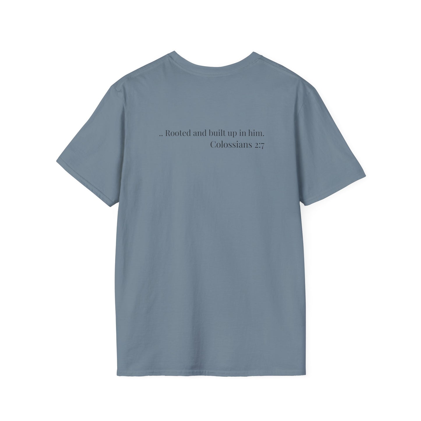 Rooted Heart Co. logo T-shirt | Faith scripture tee