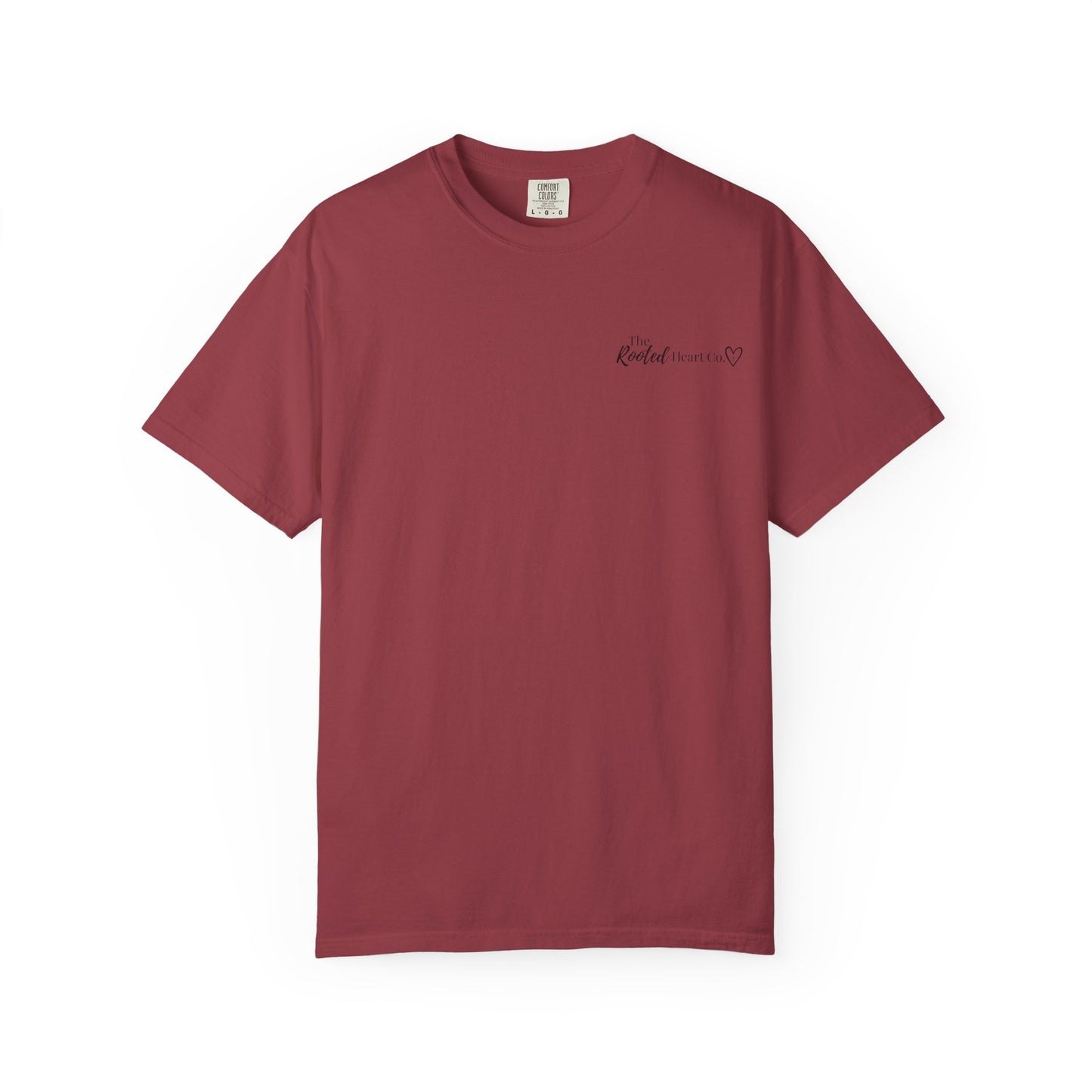 Rooted Heart Co. logo T-shirt | Faith scripture tee