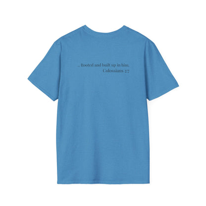 Rooted Heart Co. logo T-shirt | Faith scripture tee