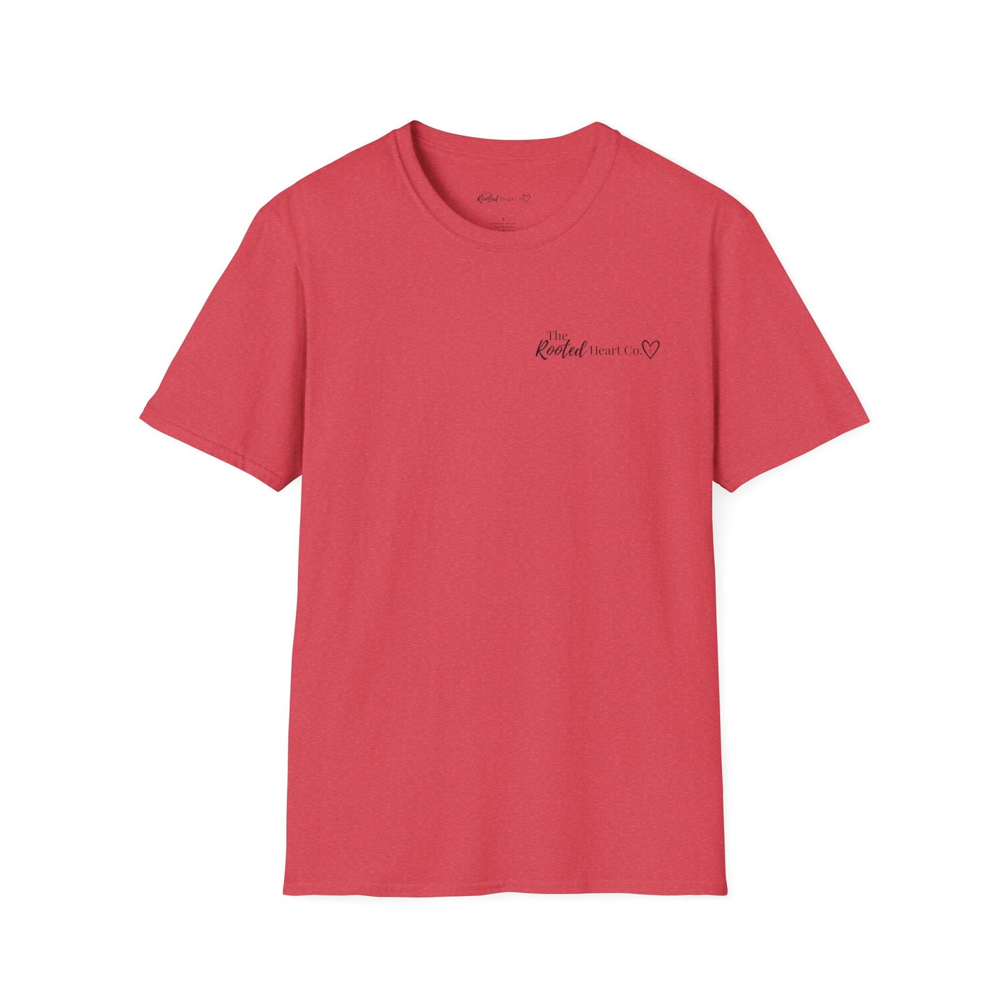 Rooted Heart Co. logo T-shirt | Faith scripture tee