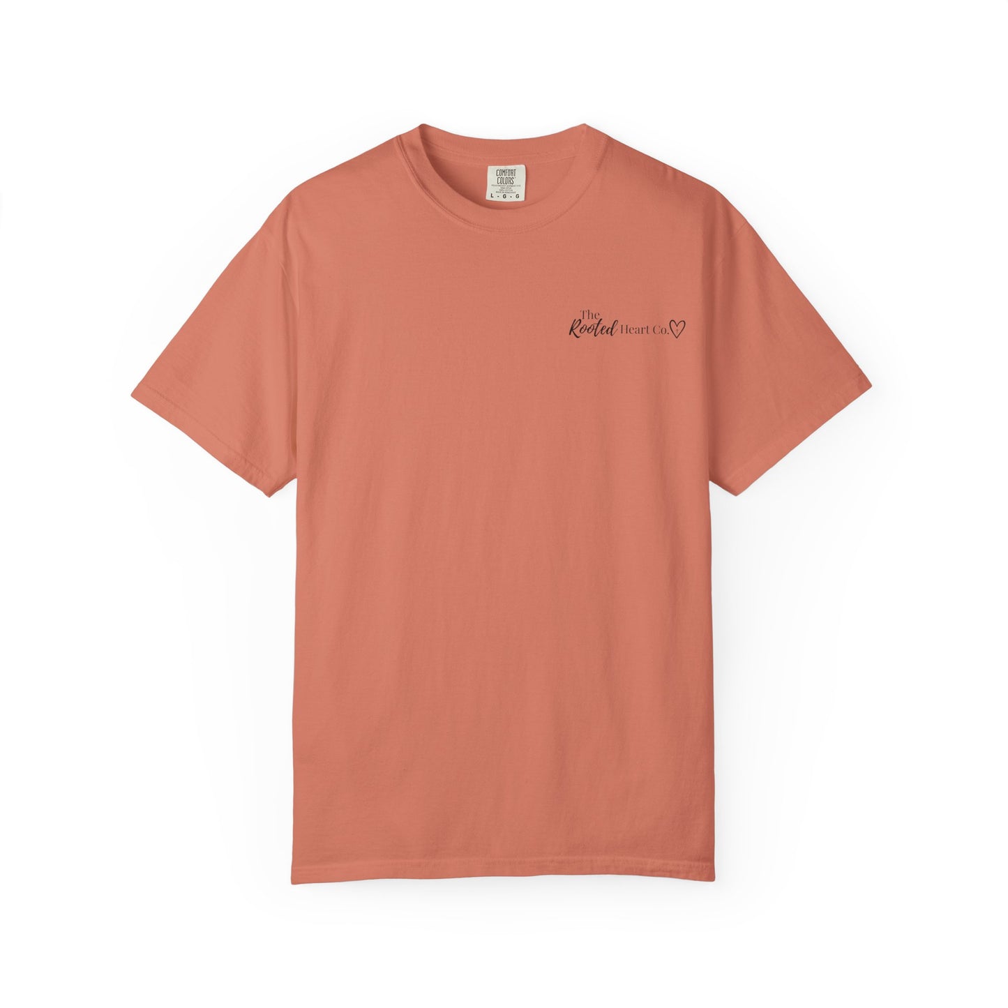 Rooted Heart Co. logo T-shirt | Faith scripture tee