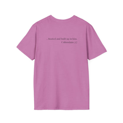 Rooted Heart Co. logo T-shirt | Faith scripture tee