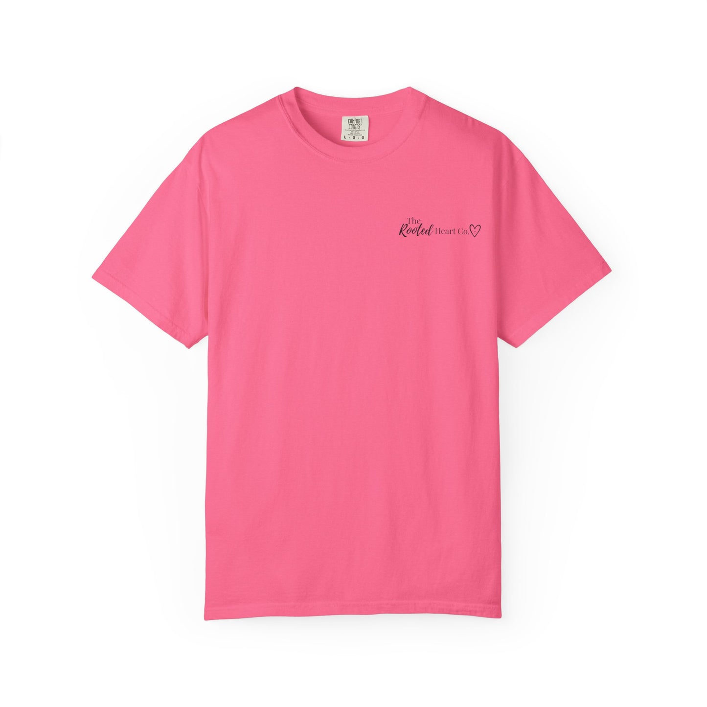 Rooted Heart Co. logo T-shirt | Faith scripture tee