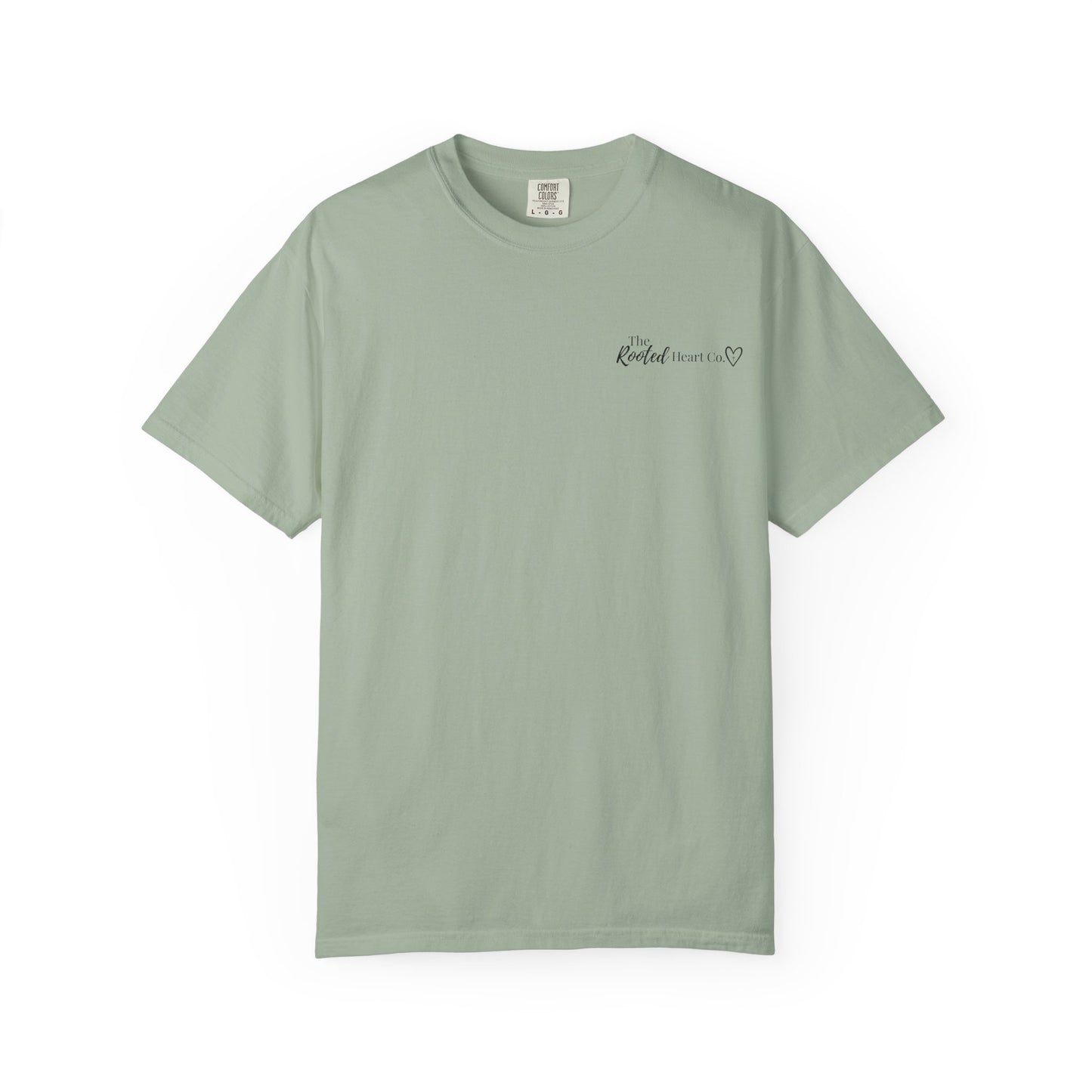 Rooted Heart Co. logo T-shirt | Faith scripture tee