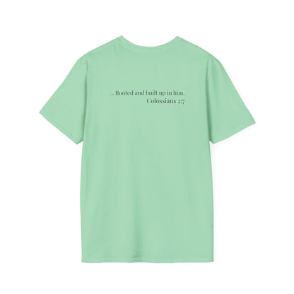 Rooted Heart Co. logo T-shirt | Faith scripture tee