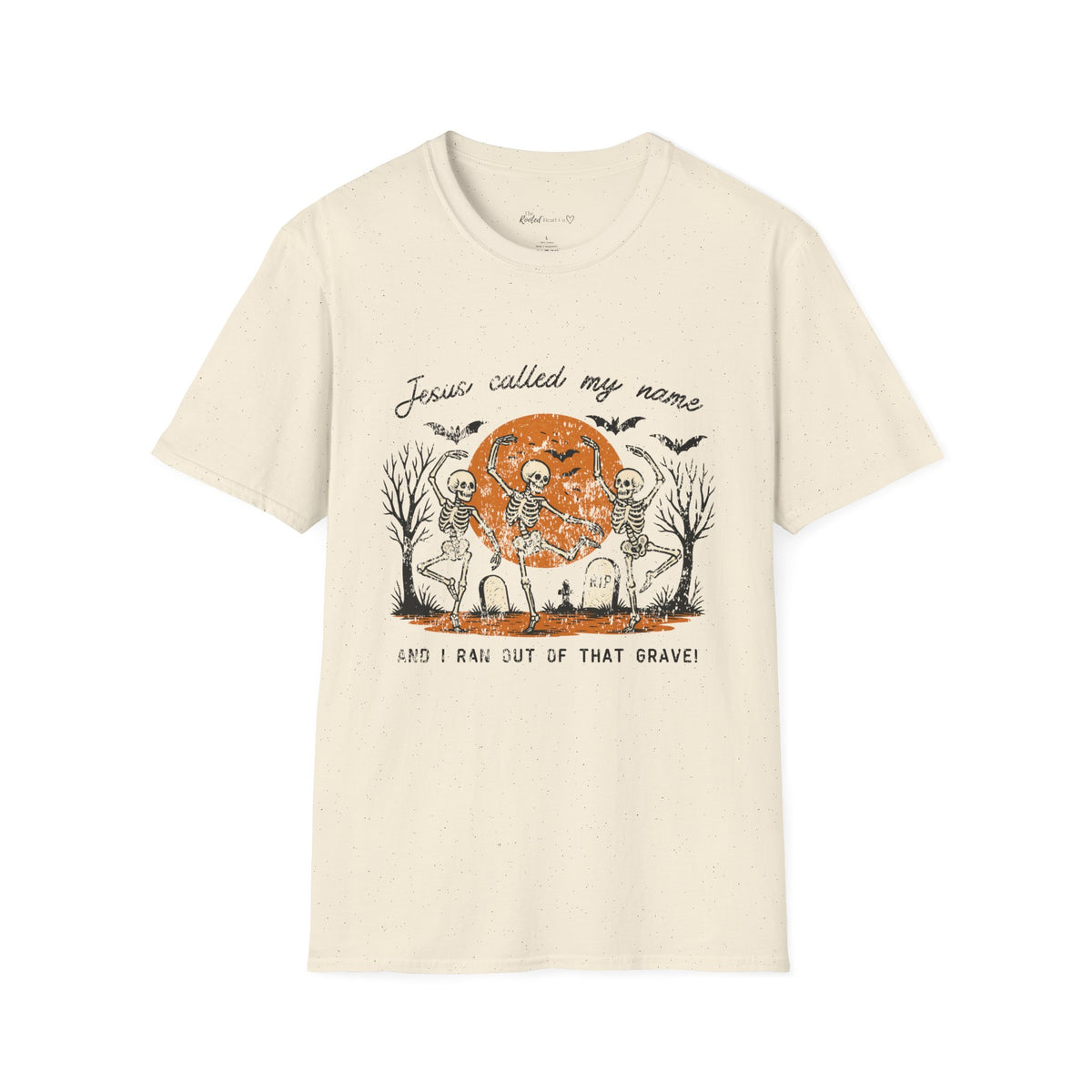 Jesus Called My Name Halloween T-Shirt — Faith & Spooky Skeleton Graphic Tee