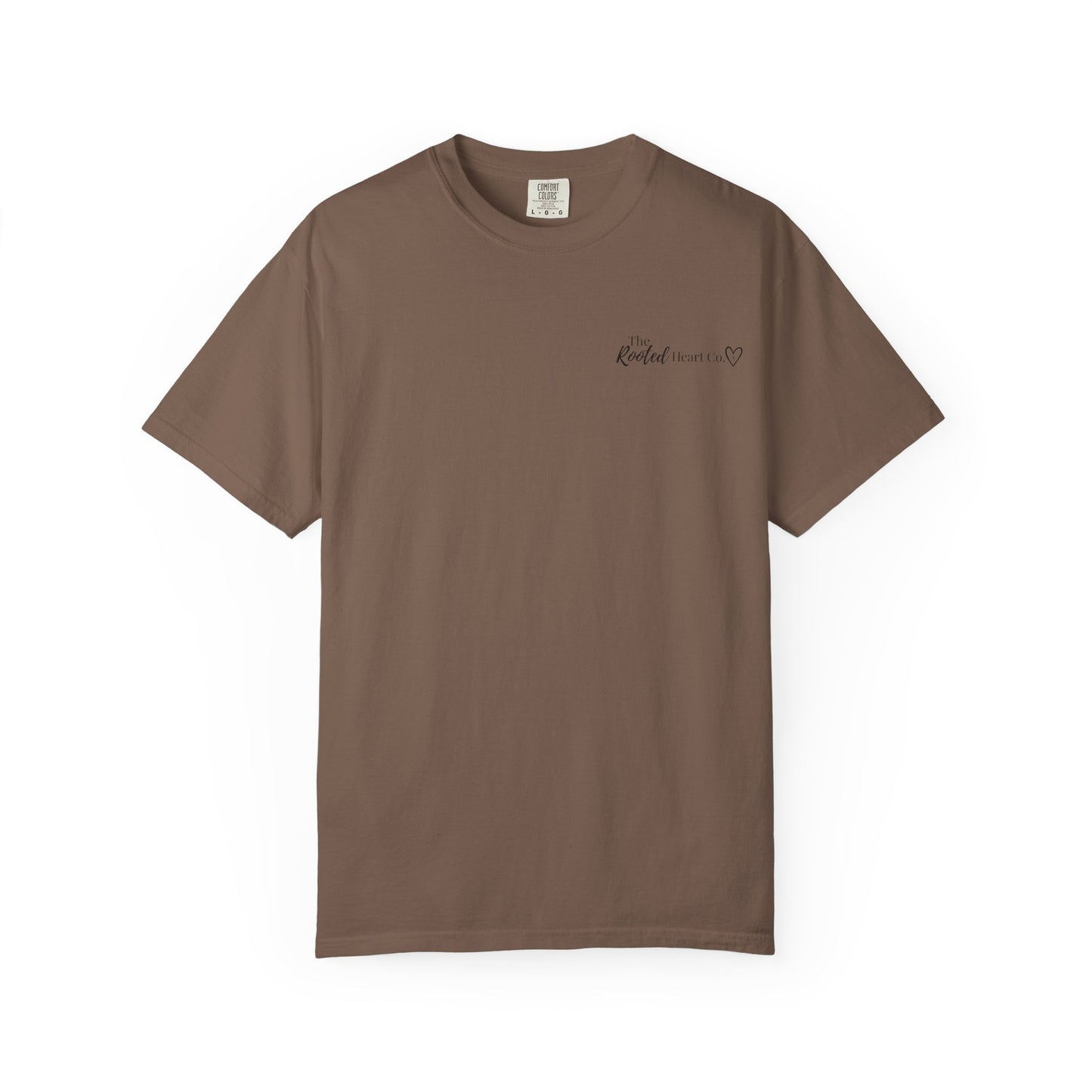 Rooted Heart Co. logo T-shirt | Faith scripture tee