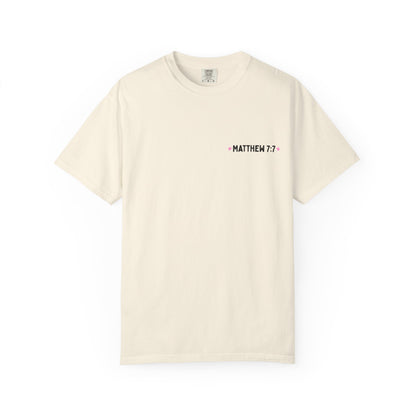 Seek & You Will Find (Matthew7:7) Comfort Colors® T-Shirt — Word-Search ChristianTee
