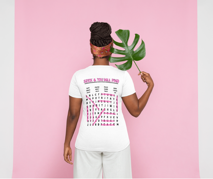 Seek & You Will Find (Matthew7:7) Comfort Colors® T-Shirt — Word-Search ChristianTee