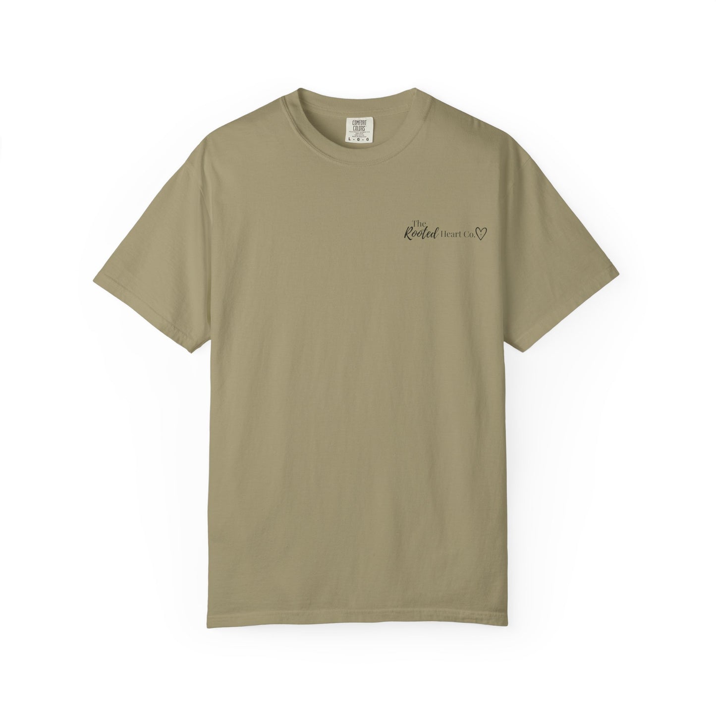 Rooted Heart Co. logo T-shirt | Faith scripture tee