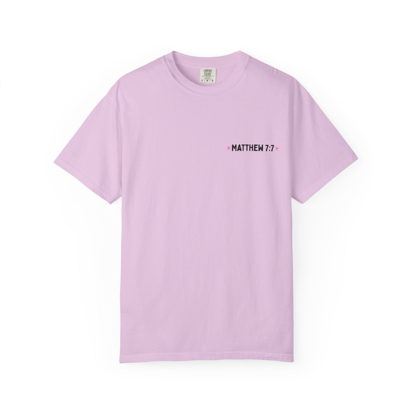 Seek & You Will Find (Matthew7:7) Comfort Colors® T-Shirt — Word-Search ChristianTee