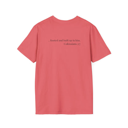 Rooted Heart Co. logo T-shirt | Faith scripture tee