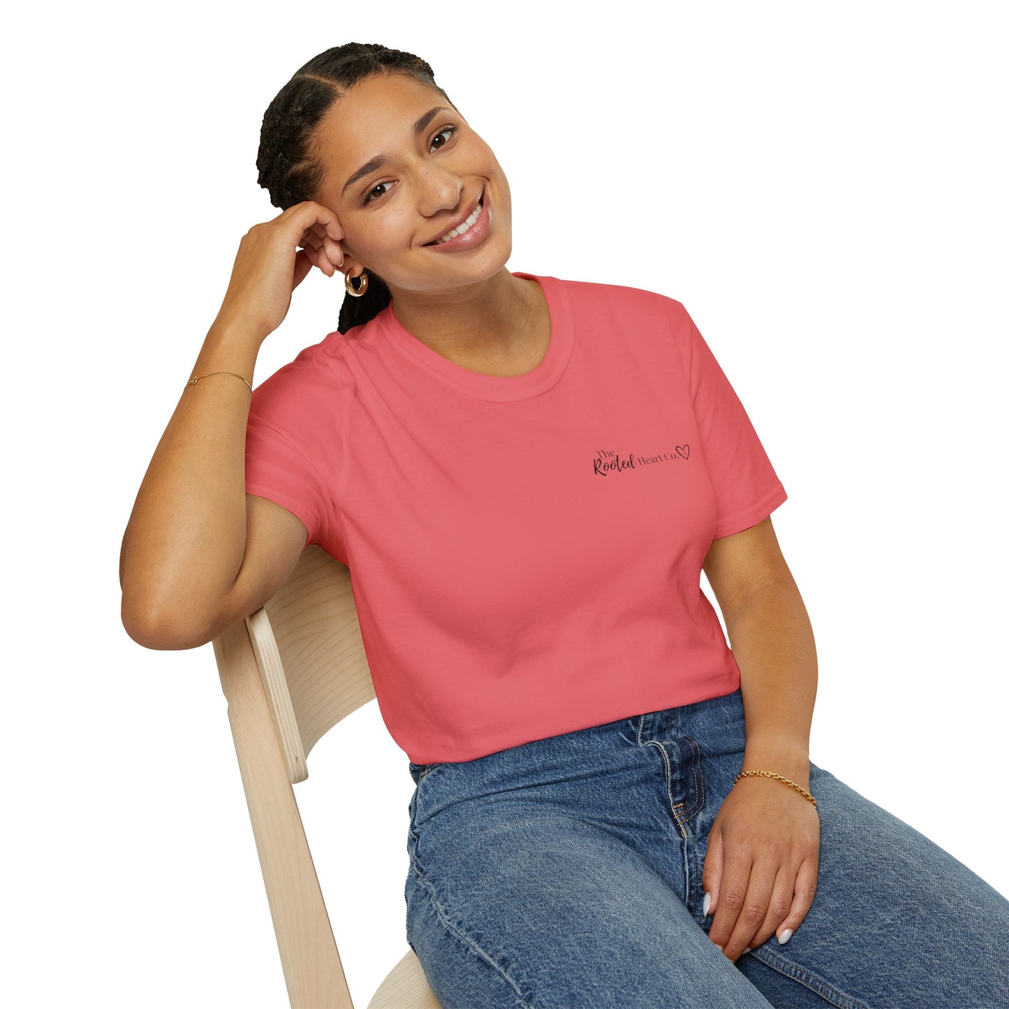Rooted Heart Co. logo T-shirt | Faith scripture tee