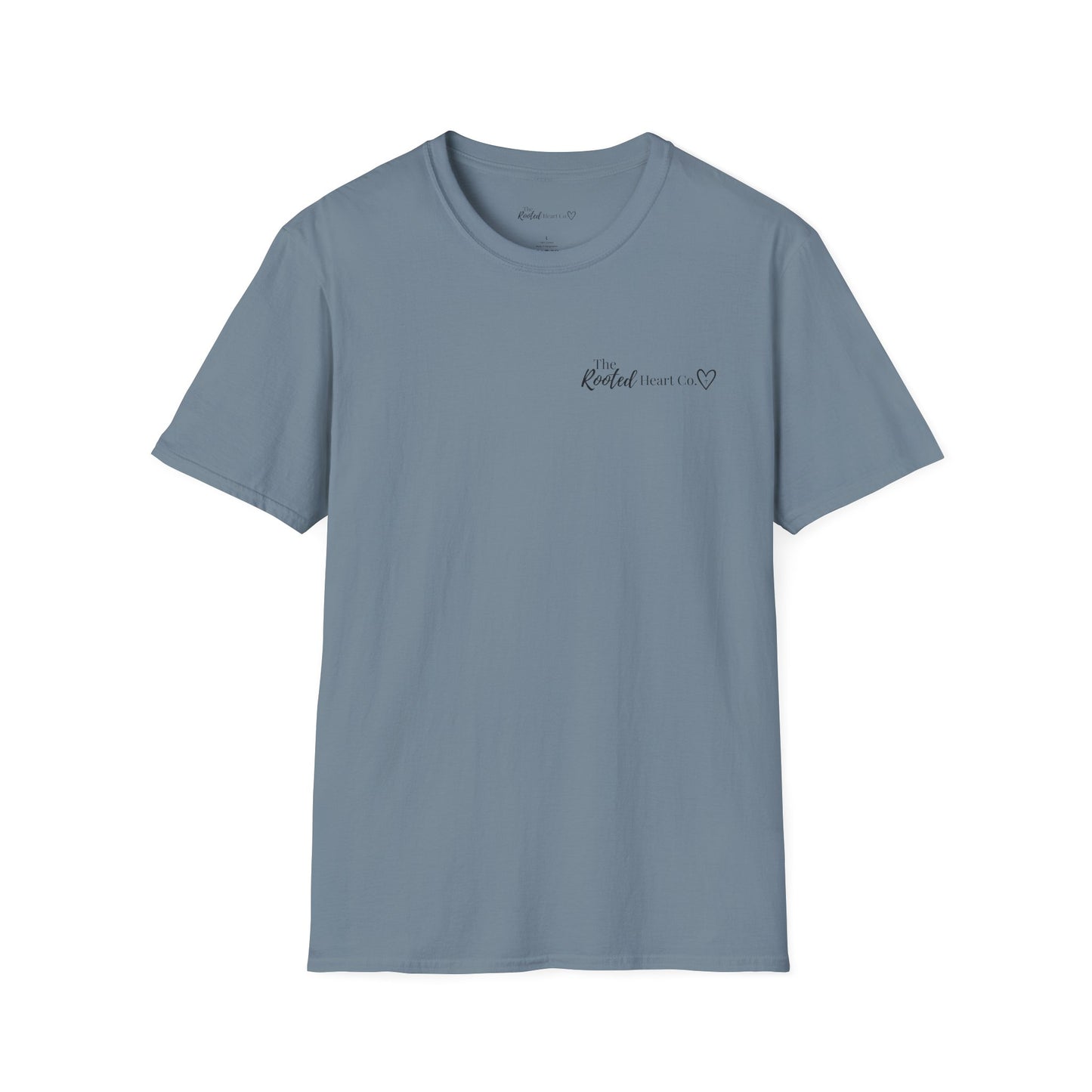 Rooted Heart Co. logo T-shirt | Faith scripture tee