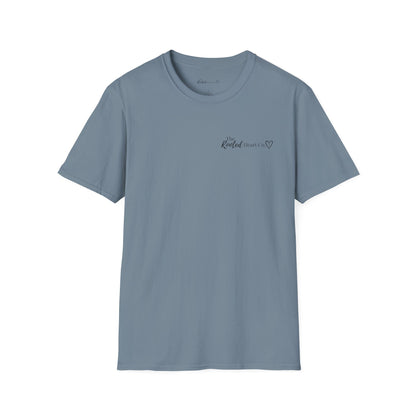 Rooted Heart Co. logo T-shirt | Faith scripture tee