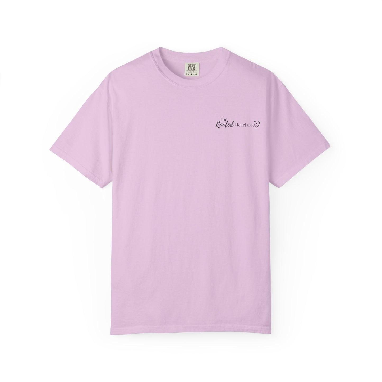 Rooted Heart Co. logo T-shirt | Faith scripture tee