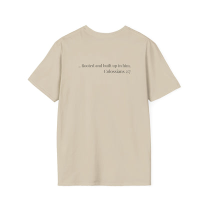Rooted Heart Co. logo T-shirt | Faith scripture tee