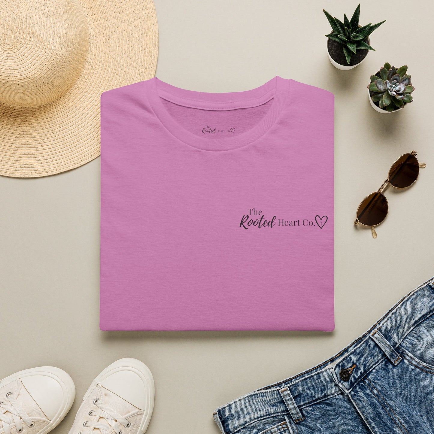 Rooted Heart Co. logo T-shirt | Faith scripture tee