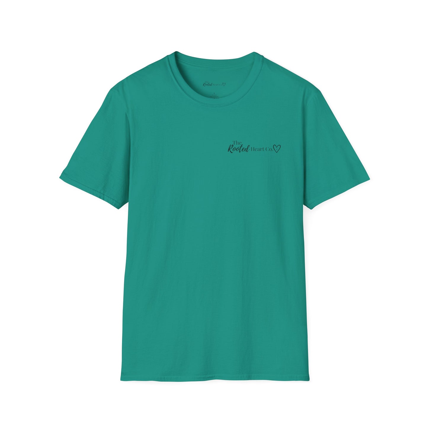 Rooted Heart Co. logo T-shirt | Faith scripture tee