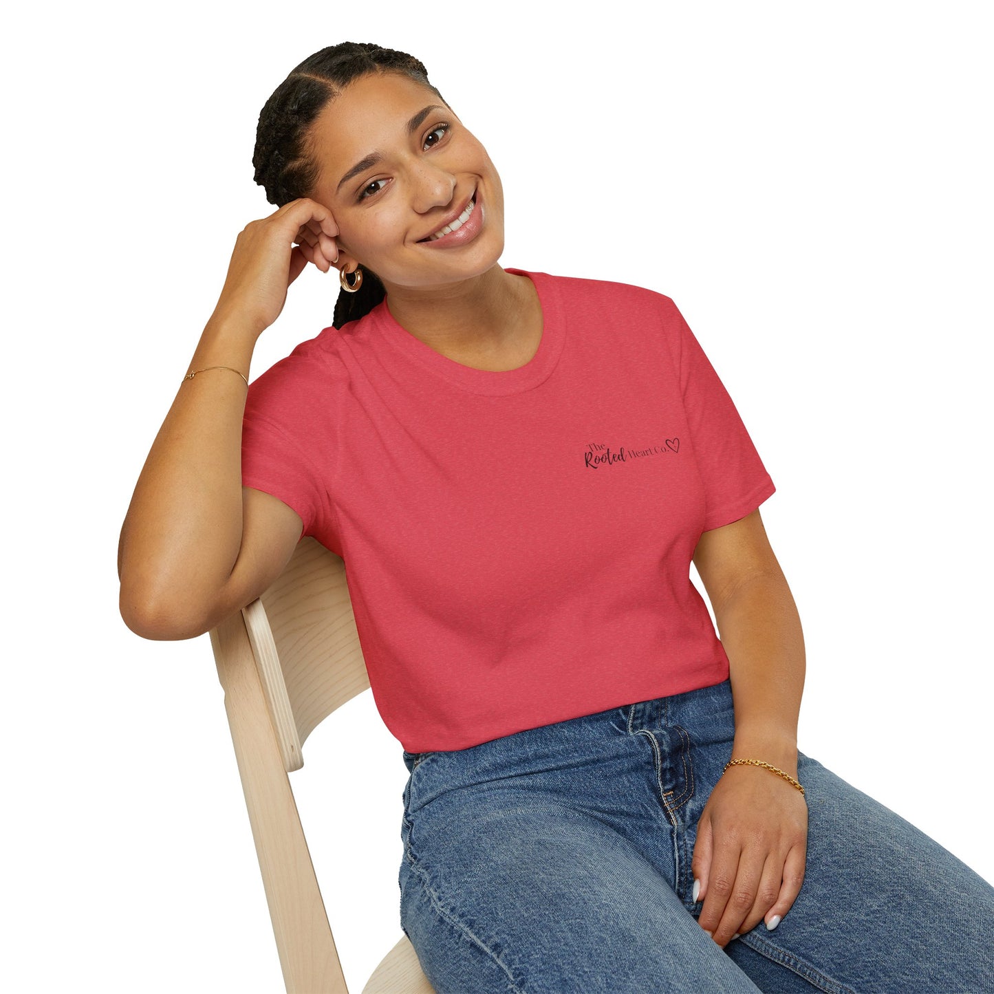 Rooted Heart Co. logo T-shirt | Faith scripture tee