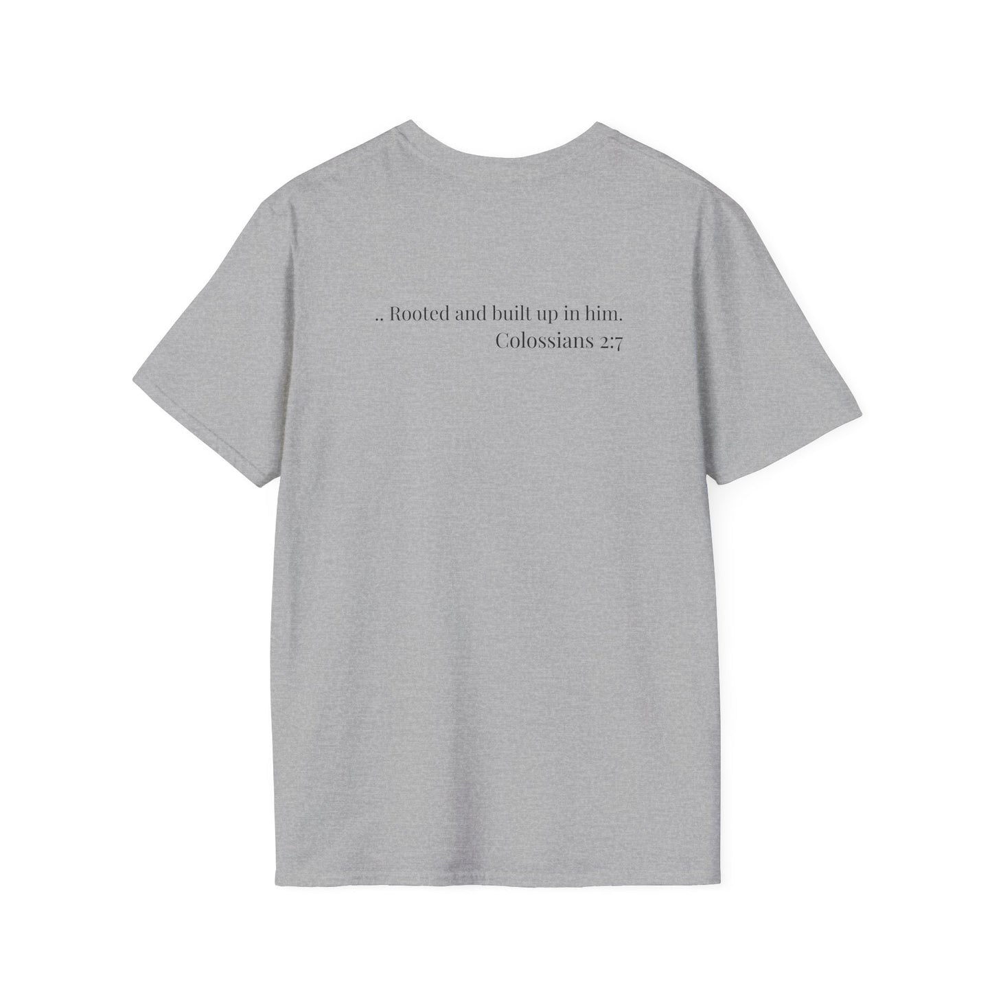 Rooted Heart Co. logo T-shirt | Faith scripture tee