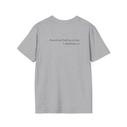 Rooted Heart Co. logo T-shirt | Faith scripture tee