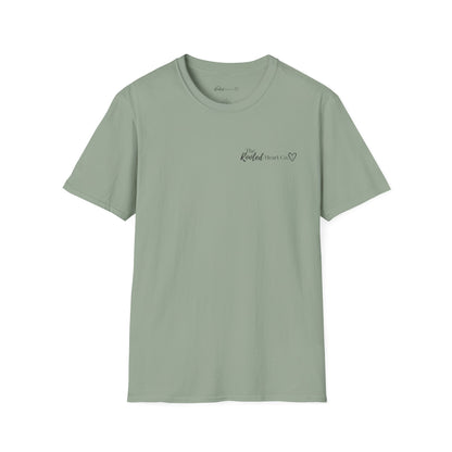 Rooted Heart Co. logo T-shirt | Faith scripture tee