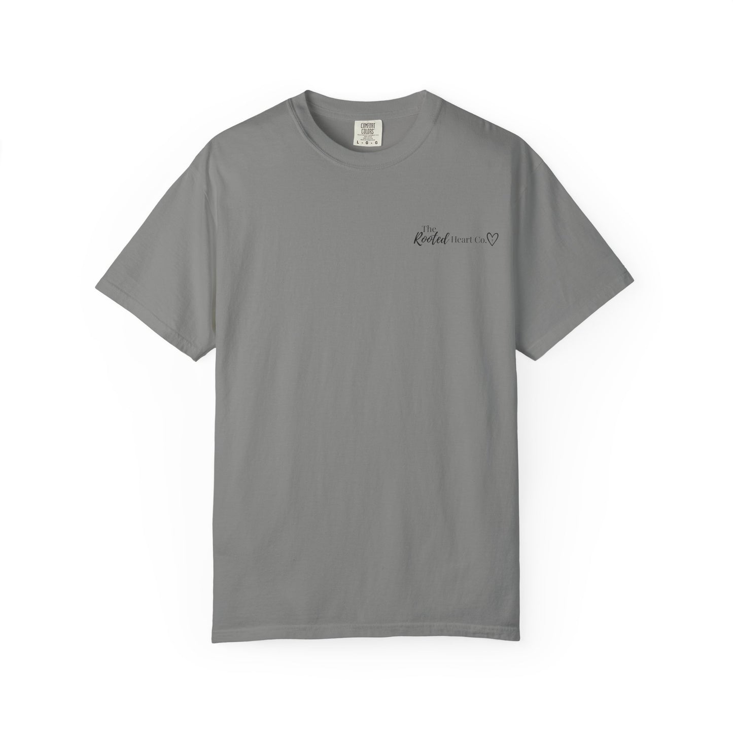Rooted Heart Co. logo T-shirt | Faith scripture tee