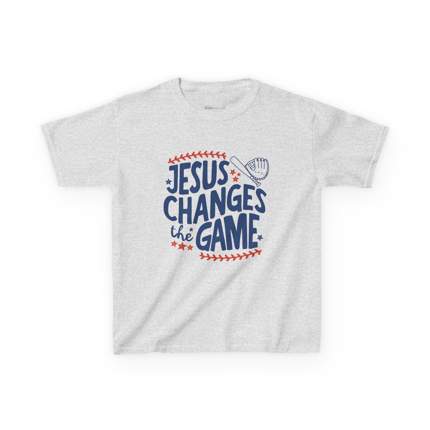 Kids T-Shirt - "Jesus Changes the Game" Baseball Christian Tee