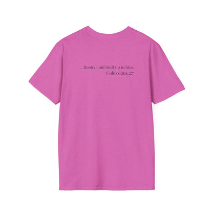 Rooted Heart Co. logo T-shirt | Faith scripture tee