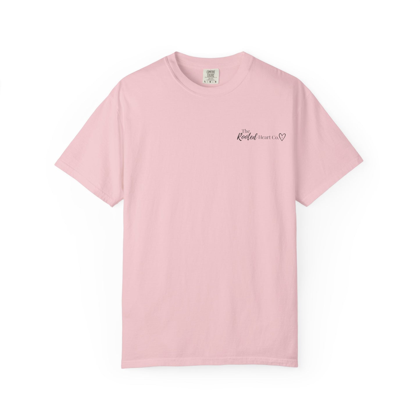 Rooted Heart Co. logo T-shirt | Faith scripture tee
