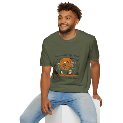 Jesus Called My Name Halloween T-Shirt — Faith & Spooky Skeleton Graphic Tee