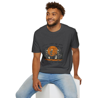 Jesus Called My Name Halloween T-Shirt — Faith & Spooky Skeleton Graphic Tee
