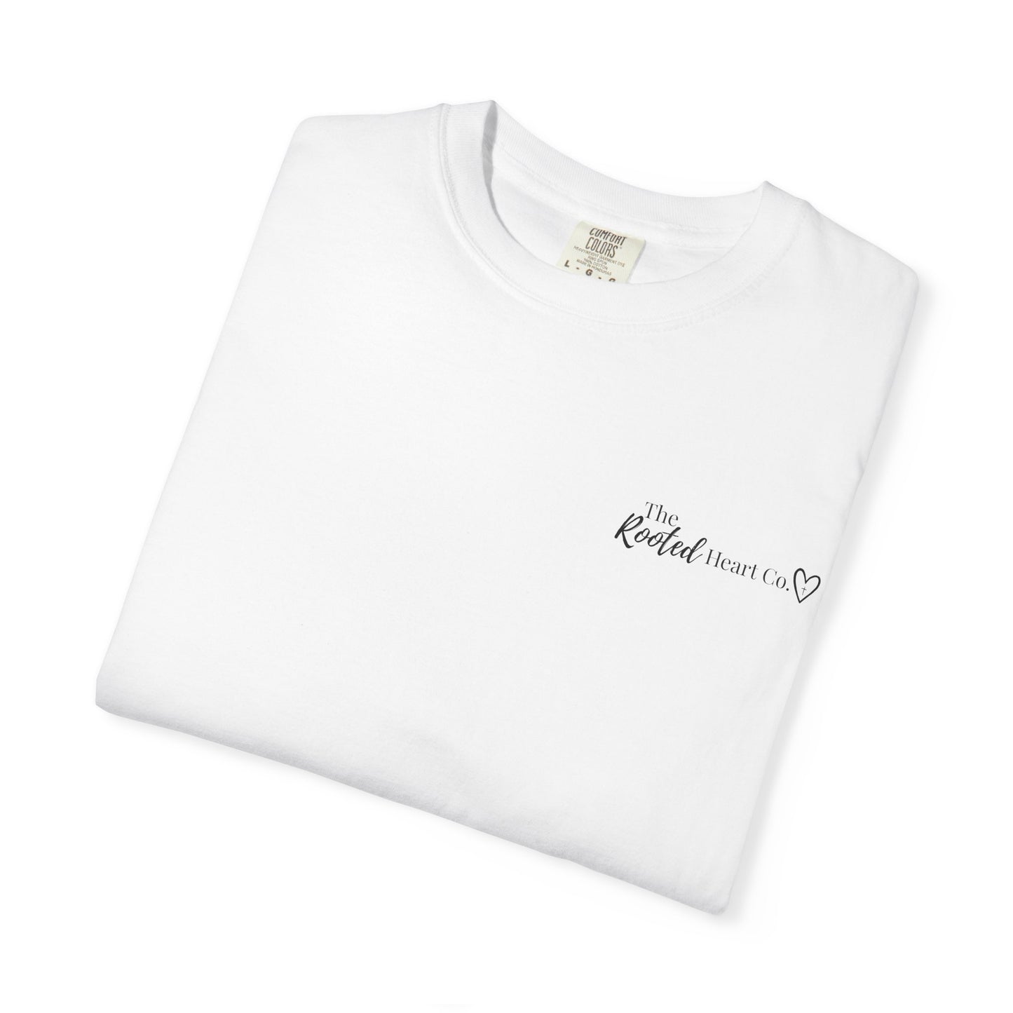 Rooted Heart Co. logo T-shirt | Faith scripture tee