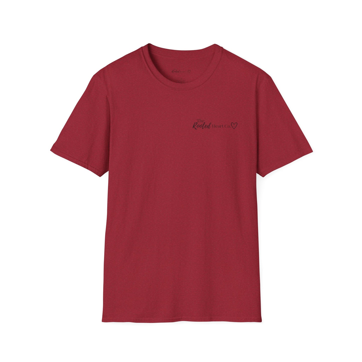 Rooted Heart Co. logo T-shirt | Faith scripture tee